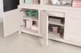 Bibliothque 2 corps Jules ralise en Chne de style contemporain Finition Chne bross gris perle patin