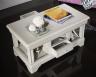 Table Basse Emmanuel ralise en Chne de style Louis Philippe  Finition Chne Bross Gris Perle