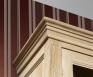 Bibliothque 2 corps 4 portes coulissantes Damien, ralise en Chne Massif de style Directoire Finition chne bross Blanchi