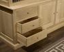 Bibliothque 2 corps Pierre, ralise en Chne Massif de style Louis Philippe LONGUEUR 240 cm Finition chne bross naturel