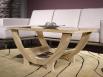 Table Basse Rodrigue en Chne Massif plateau verre Finition Chne Bross Blanchi