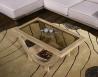 Table Basse Rodrigue en Chne Massif plateau verre Finition Chne Bross Blanchi
