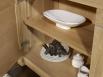 Vitrine 4 portes Loann ralise en Chne Massif de style Contemporain Finition Chne Bross Naturel