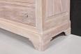 Commode 4 tiroirs Nicolas ralis en Chne Massif de style Louis Philippe Finition Chne Bross Blanchi