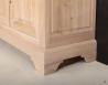 Bibliothque 2 corps 3 portes Paul, ralise en Chne Massif de style Louis Philippe Finition Chne Bross Blanchi