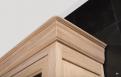 Bibliothque 2 corps 3 portes Paul, ralise en Chne Massif de style Louis Philippe Finition Chne Bross Blanchi