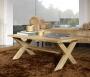 Table basse rectangulaire Jules ralise en chne de style Campagnard Finition Chne Bross Naturel
