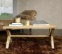 Table basse rectangulaire Jules ralise en chne de style Campagnard Finition Chne Bross Naturel