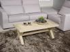 Table basse rectangulaire Jules ralise en chne de style Campagnard Finition Chne Bross 
