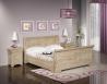 Lit Bateau Martin ralis en chne massif 140*190 de style Louis Philippe Finition Chne Bross Blanchi