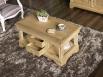 Table Basse Emmanuel ralise en Chne de style Louis Philippe Finition Chne Bross Naturel