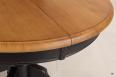 Table ronde pied central Anna ralise en Chne Massif de style Louis Philippe DIAMETRE 105 cm + 2 allonges de 40 cm
