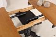 Table ronde pied central Anna ralise en Chne Massif de style Louis Philippe DIAMETRE 105 cm + 2 allonges de 40 cm