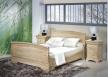 Lit Hugo 160x200 ralis en Chne Massif de style Louis Philippe Finition Chne Bross Blanchi
