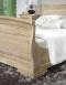 Lit Hugo 160x200 ralis en Chne Massif de style Louis Philippe Finition Chne Bross Blanchi
