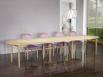 Table ronde  volets Clment, DIAMETRE 120 ralise en Chne Massif de style Louis XVI - 7 allonges de 40 cm Finition Chne Bross Naturel