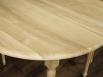 Table ronde  volets Clment, DIAMETRE 120 ralise en Chne Massif de style Louis XVI - 7 allonges de 40 cm Finition Chne Bross Naturel