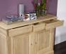 Buffet 2 portes Ethan ralis en chne massif de style Louis Philippe Finition Chne Bross 