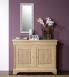 Buffet 2 portes Ethan ralis en chne massif de style Louis Philippe Finition Chne Bross 