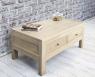 Table basse ralise en Chne Massif Ligne Contemporaine Finition Chne Bross Blanchi 