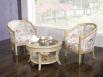 Table basse ronde Gal ralise en Chne Massif de style Louis Philippe Plateau Verre Diamtre 80