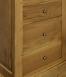 Chiffonnier 5 tiroirs ralis en chne massif de style Louis Philippe Finition chne bross