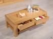 Table basse Jean-Gabriel ralise en Chne Massif Ligne Contemporaine 120x60 