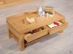 Table basse Jean-Gabriel ralise en Chne Massif Ligne Contemporaine 120x60 