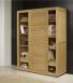 Armoire 2 portes coulissantes Julien, ralise en Chne de Ligne contemporaine
