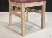 Chaise Lonor ralise en Chne Massif Assise Tissu Lin Finition Chne Bross Lin Assise tissu Aldeco identique  la photo