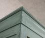 Bibliothque Thiago ralise en chne massif de style Louis Philippe 4 tagres Vert Antik