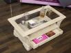 Table Basse Raphael ralise en Chne Massif de style Louis Philippe  Finition Chne Bross  