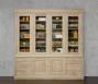Bibliothque 2 corps Eduardo ralise en Chne Massif de style Louis Philippe longueur 242 cm Finiton Chne Bross Blanchi 