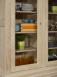 Bibliothque 2 corps Eduardo ralise en Chne Massif de style Louis Philippe longueur 242 cm Finiton Chne Bross Blanchi 