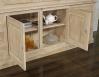 Bibliothque 2 corps Eduardo ralise en Chne Massif de style Louis Philippe longueur 242 cm Finiton Chne Bross Blanchi 
