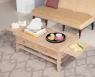 Table Basse Clment ralise en Chne de style Louis Philippe PLATEAU MARQUETE Finition Bross Blanchi