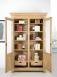 Bibliothque 2 portes Amaury ralise en Chne Massif de style Campagne Finition Chne Bross