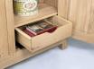 Bibliothque 2 portes Amaury ralise en Chne Massif de style Campagne Finition Chne Bross