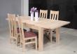 Table de repas rectangulaire 140x100 ralise en Chne Ligne Contemporaine 2 allonge  l'italienne de 40  cm