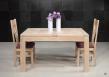 Table de repas rectangulaire 140x100 ralise en Chne Ligne Contemporaine 2 allonge  l'italienne de 40  cm