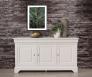 Buffet 3 portes Ludovic ralis en Chne Massif de style Louis Philippe Finition Chne Bross Ivoire