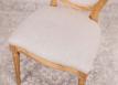Chaise Simon r�alis�e en Ch�ne Massif de style Louis XVI Finition Ch�ne Bross�  Tissu fa�on Lin SEULEMENT 1 DISPONIBLE