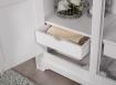 Armoire 3 portes Anne-Lise ralise en Chne Massif de style Louis Philippe Finition Ivoire