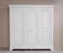 Armoire 3 portes Anne-Lise ralise en Chne Massif de style Louis Philippe Finition Ivoire