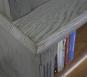 Bibliothque 2 corps ralise en Chne Massif de style Directoire Finition VERT ANTIK