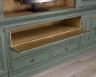 Bibliothque 2 corps  ralise en Chne Massif de style Directoire Finition VERT ANTIK