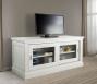 Meubles TV Alain 2 portes coulissantes en chne de style Directoire