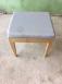 Tabouret de coiffeuse ou de table  crire ralis en chne massif