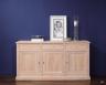 Buffet 3 portes 3 tiroirs Valentin, ralis en Chne massif de style Directoire 