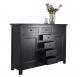 Petit buffet 2 portes 7 tiroirs Maxime ralis en Chne Massif de style Campagnard Finition Chne Bross